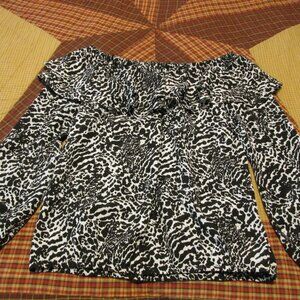 P2857-NWT Michael Michael Kors Leopard Ruffle Up/Off Shoulder Blouse